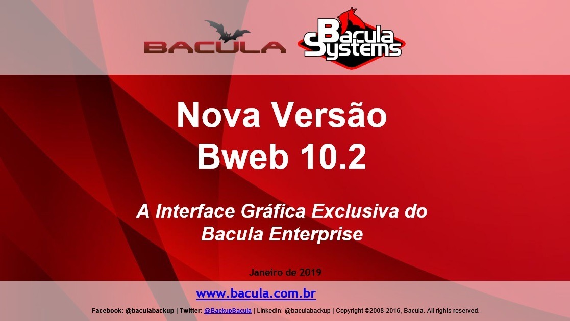 ﻿Nova Versão BWeb 10.2