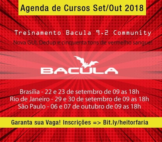 Cursos Bacula 9.2 Community Set/Out 2018