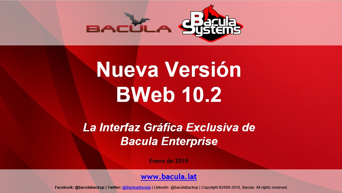 Nueva Versión BWeb 10.2