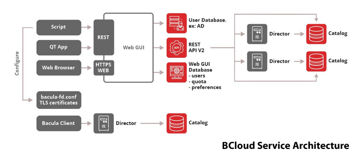 Detalhes da Interface do BCloud para Backup-as-a-Service