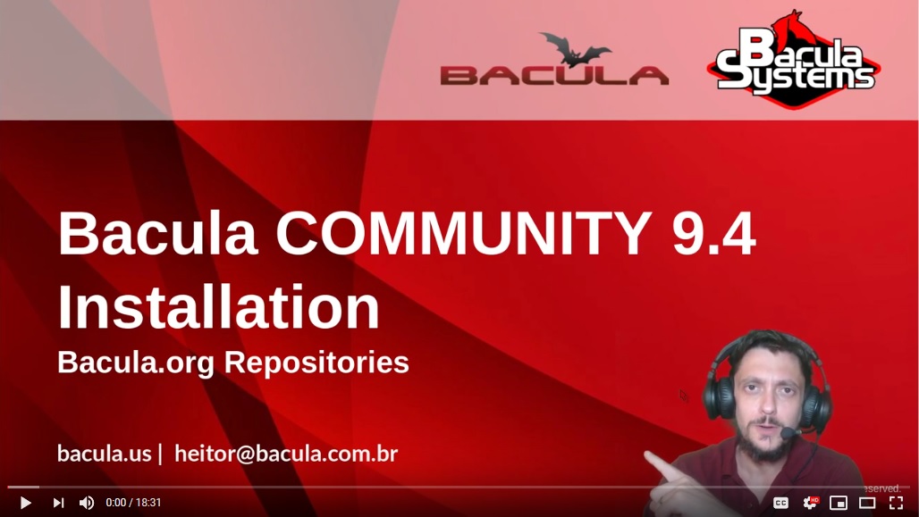 Video: Instalación Bacula 9.4