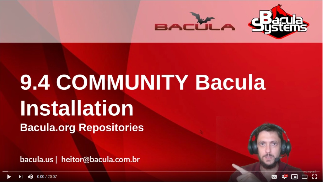 Video: 9.4 Community Bacula Installation